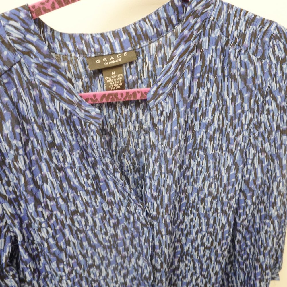 Grace Geometric Pattern Blouse Top - image 1